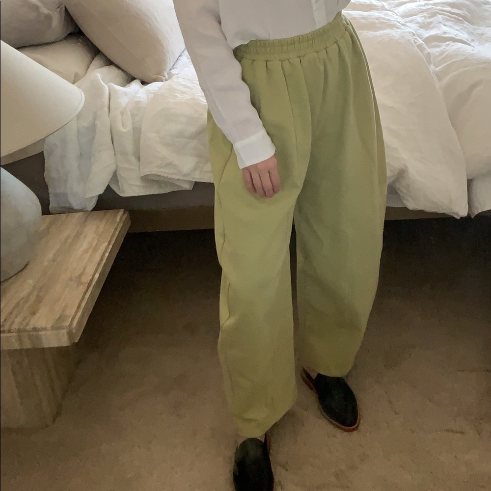 SOLD Ilana Kohn Terry Abe Pants Reed Green XS - Picture 1 of 7